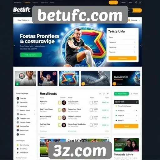 Análise da interface de usuário do site betufc